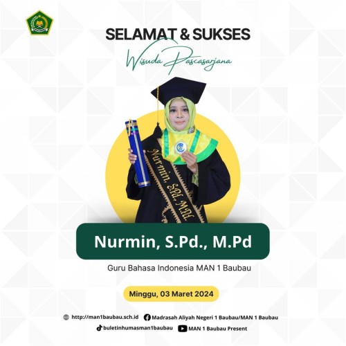 Selamat Ibu Guru Nurmin Marzuki